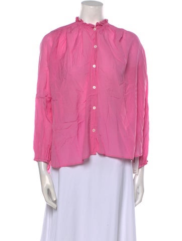 Mille Tops Mock Neck Three-Quarter Sleeve Blouse S