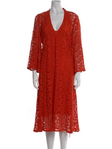 Mille Resort & Travel Dresses V-Neck Midi Length Dress XXS