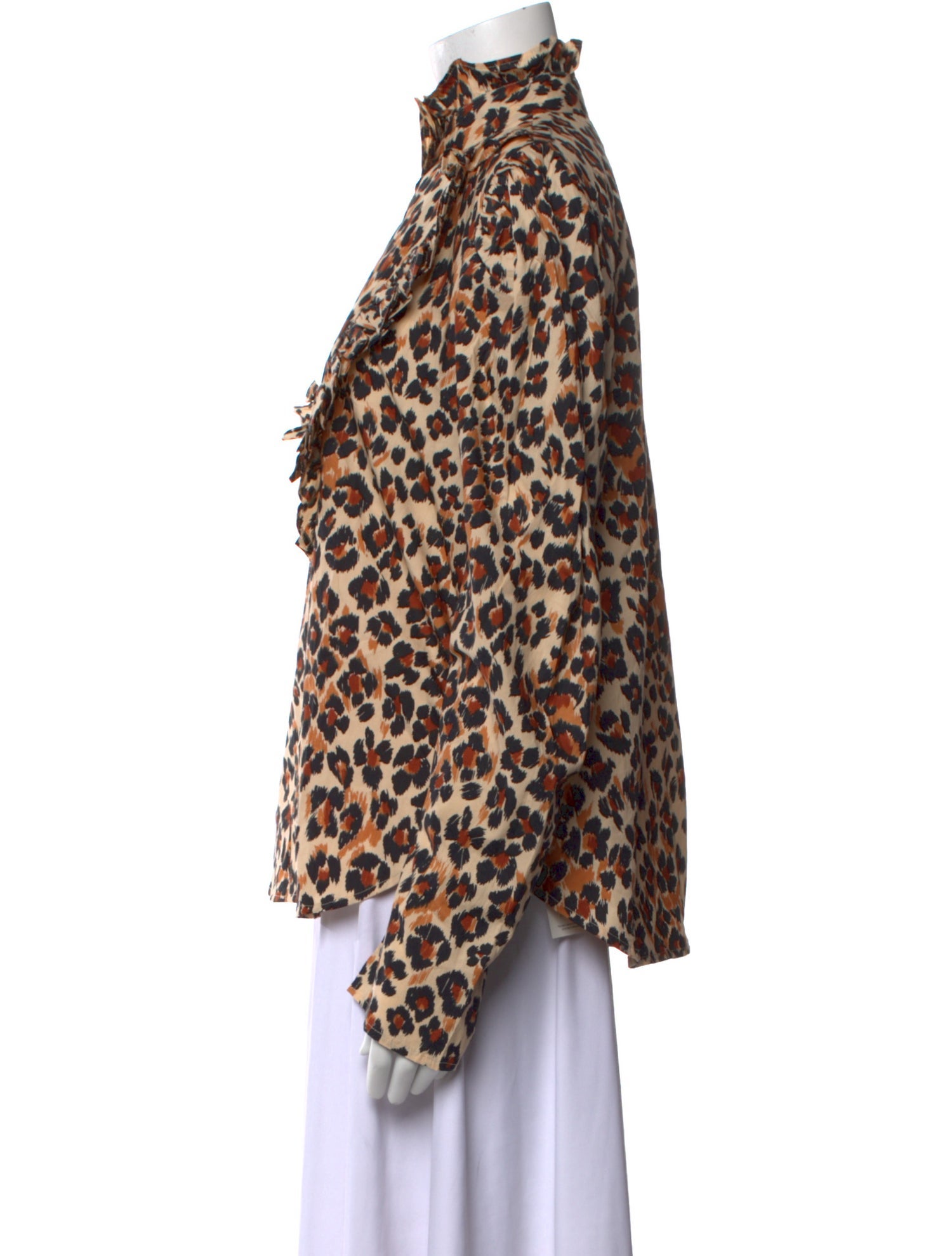 MILLE Animal Print Mock Neck Blouse w/ Tags