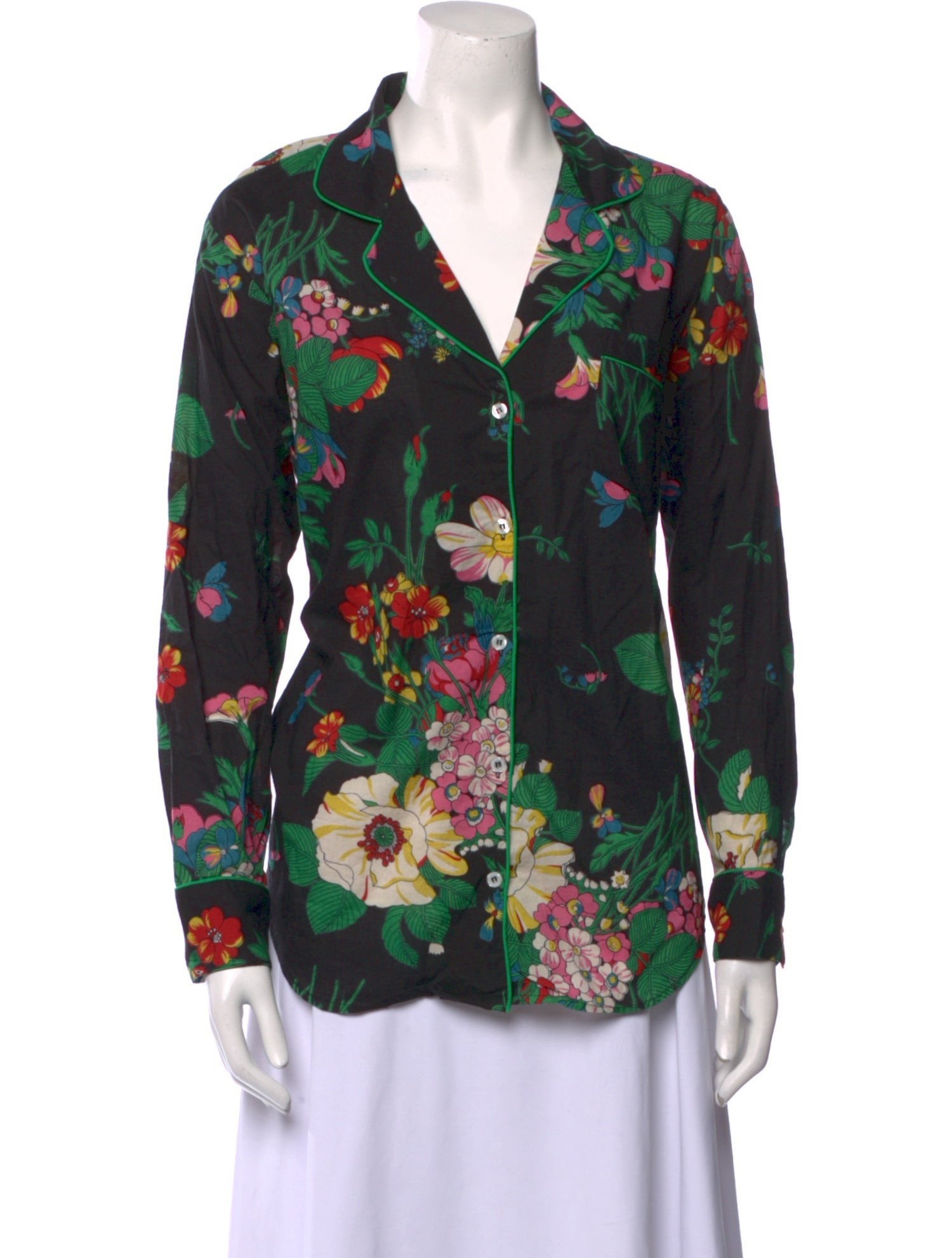 MILLE Floral Print Long Sleeve Button-Up Top w/ Tags