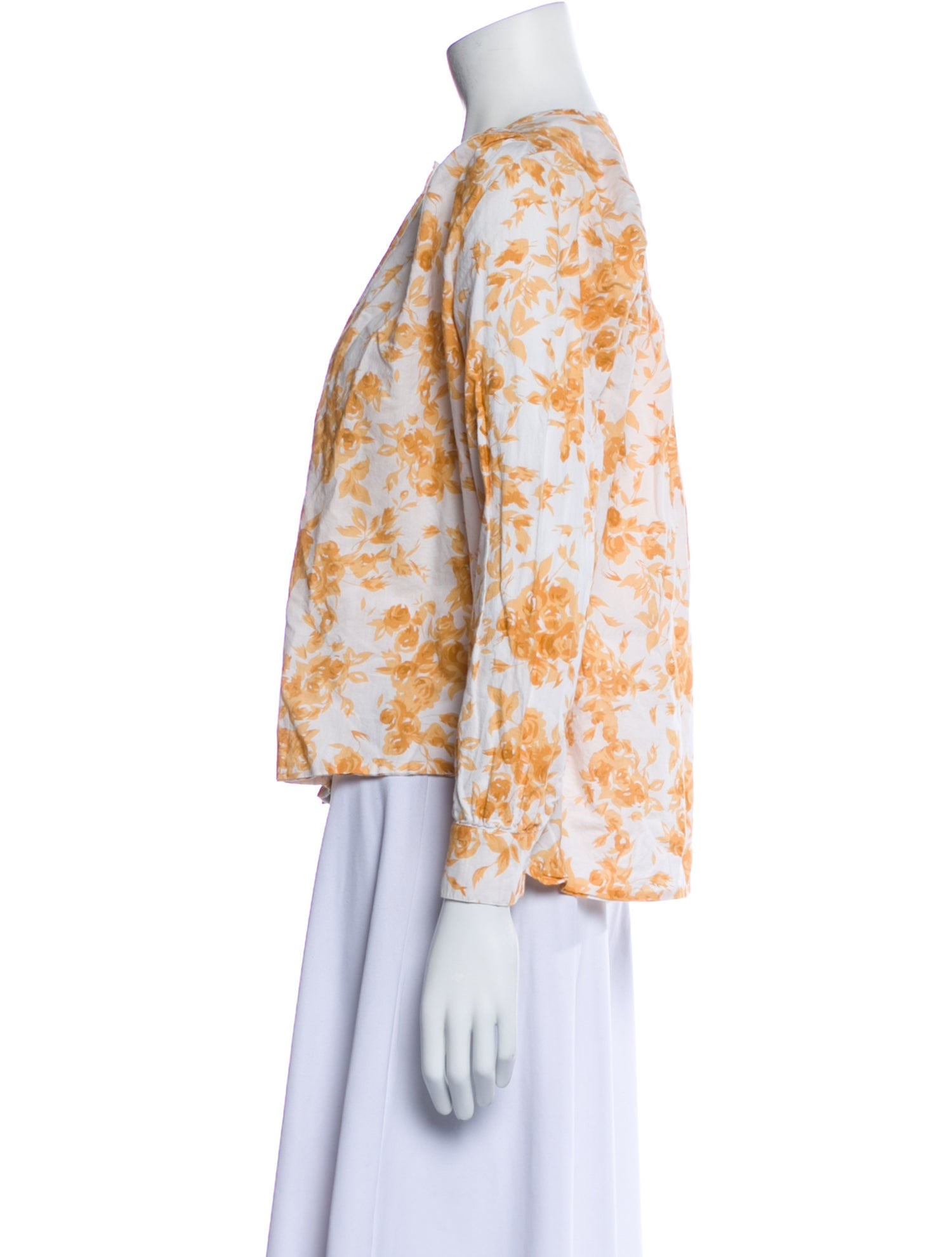 MILLE Floral Print Crew Neck Blouse