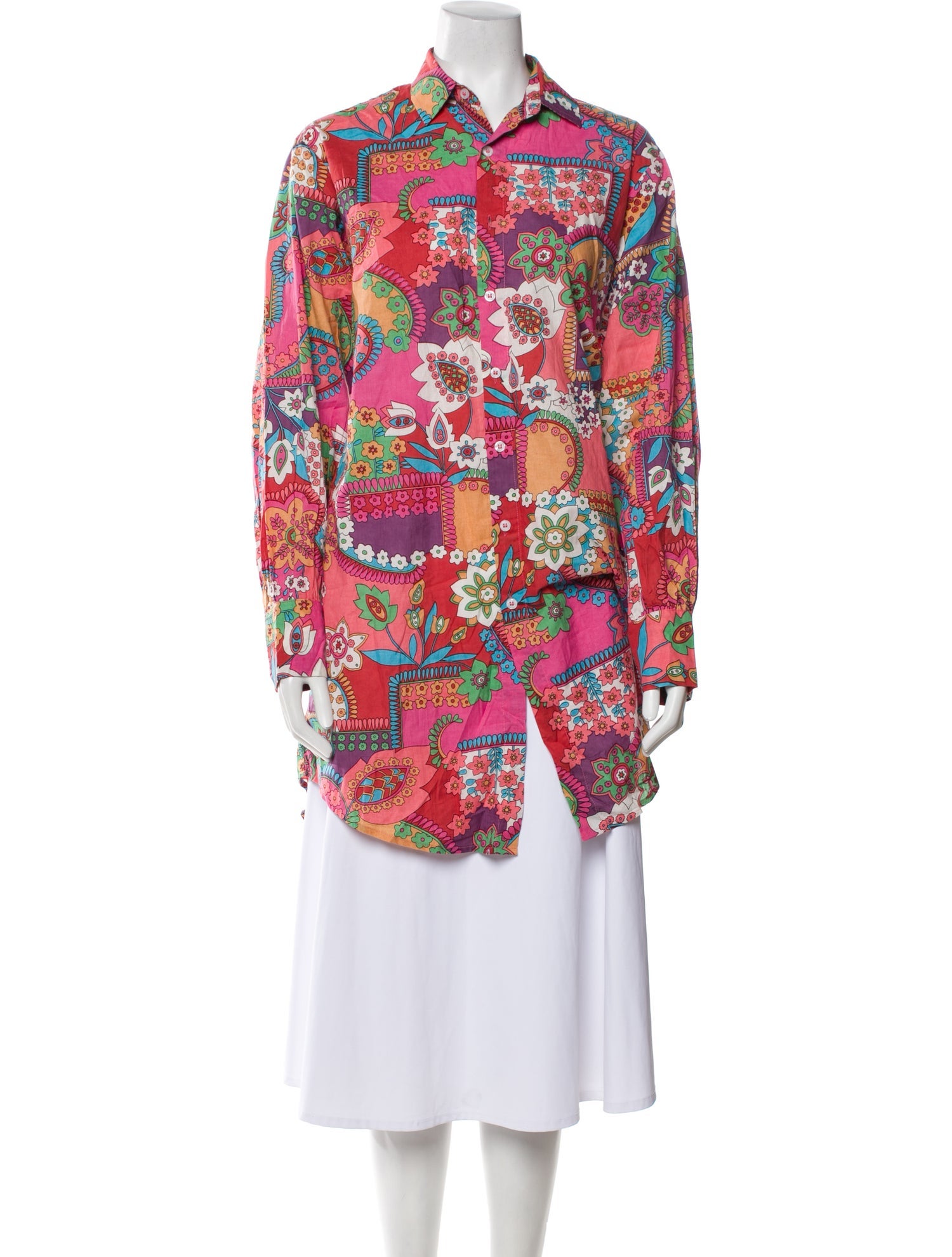 MILLE Floral Print Long Sleeve Tunic