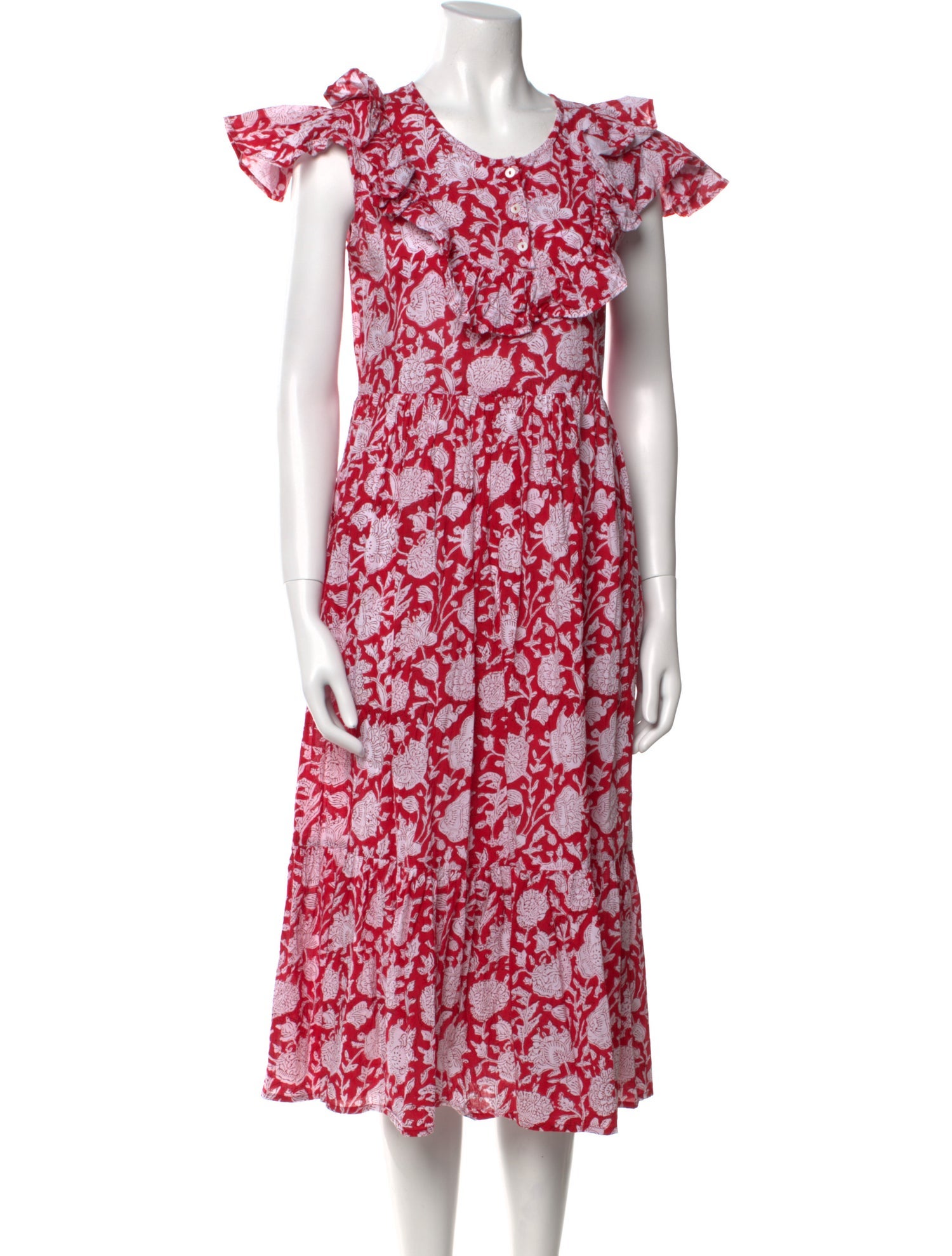 MILLE Floral Print Midi Length Dress