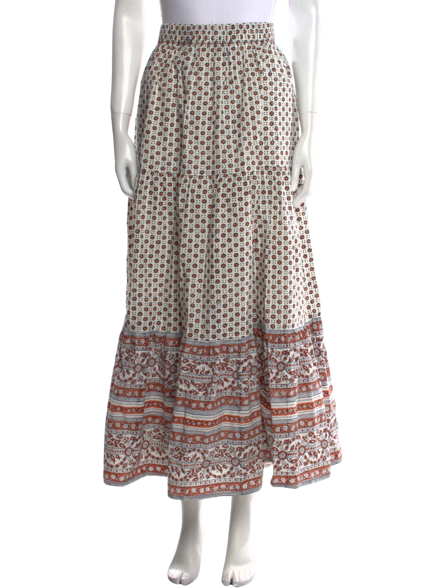 Mille Resort & Travel Floral Print Midi Length Skirt w/ Tags