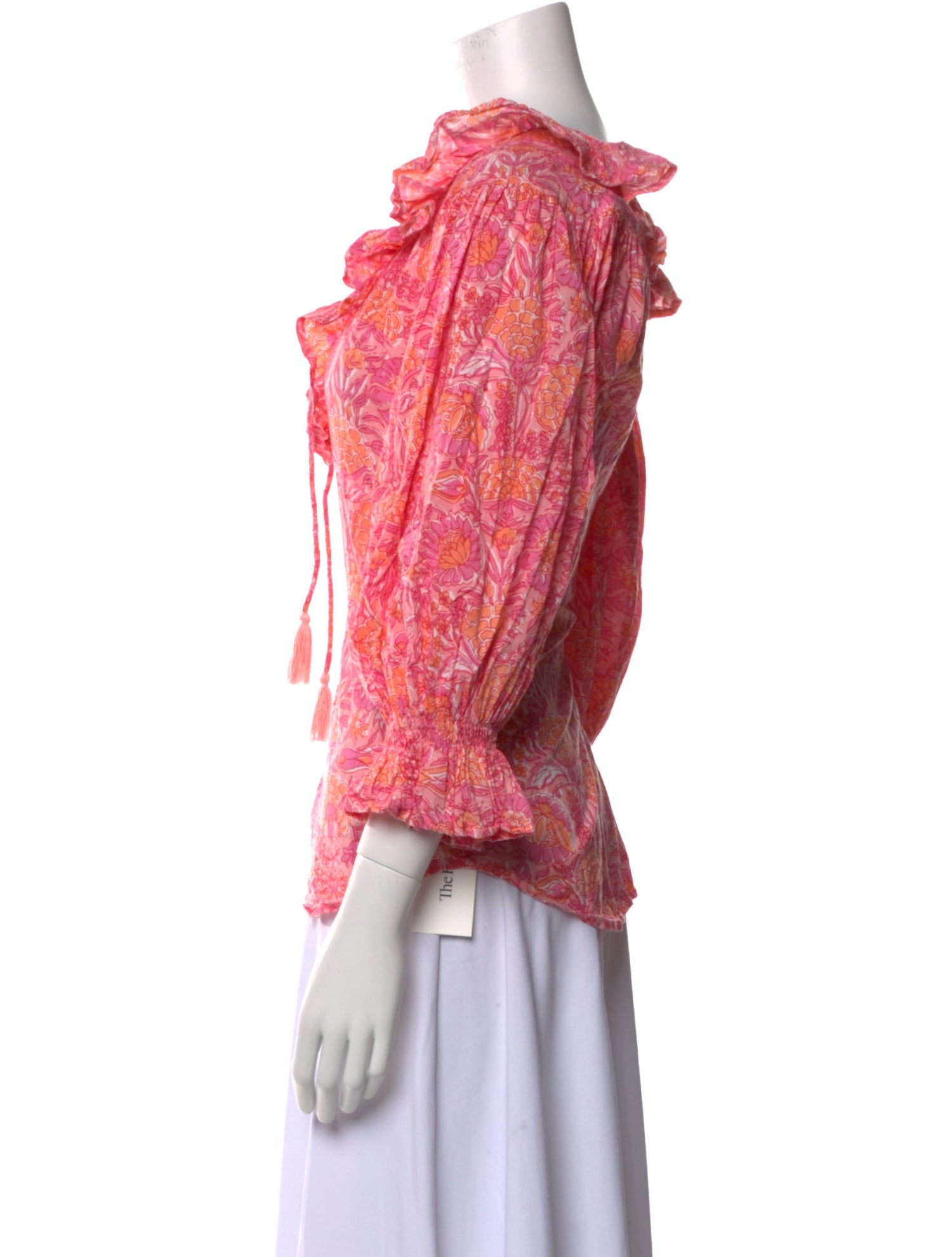 MILLE Floral Print V-Neck Blouse