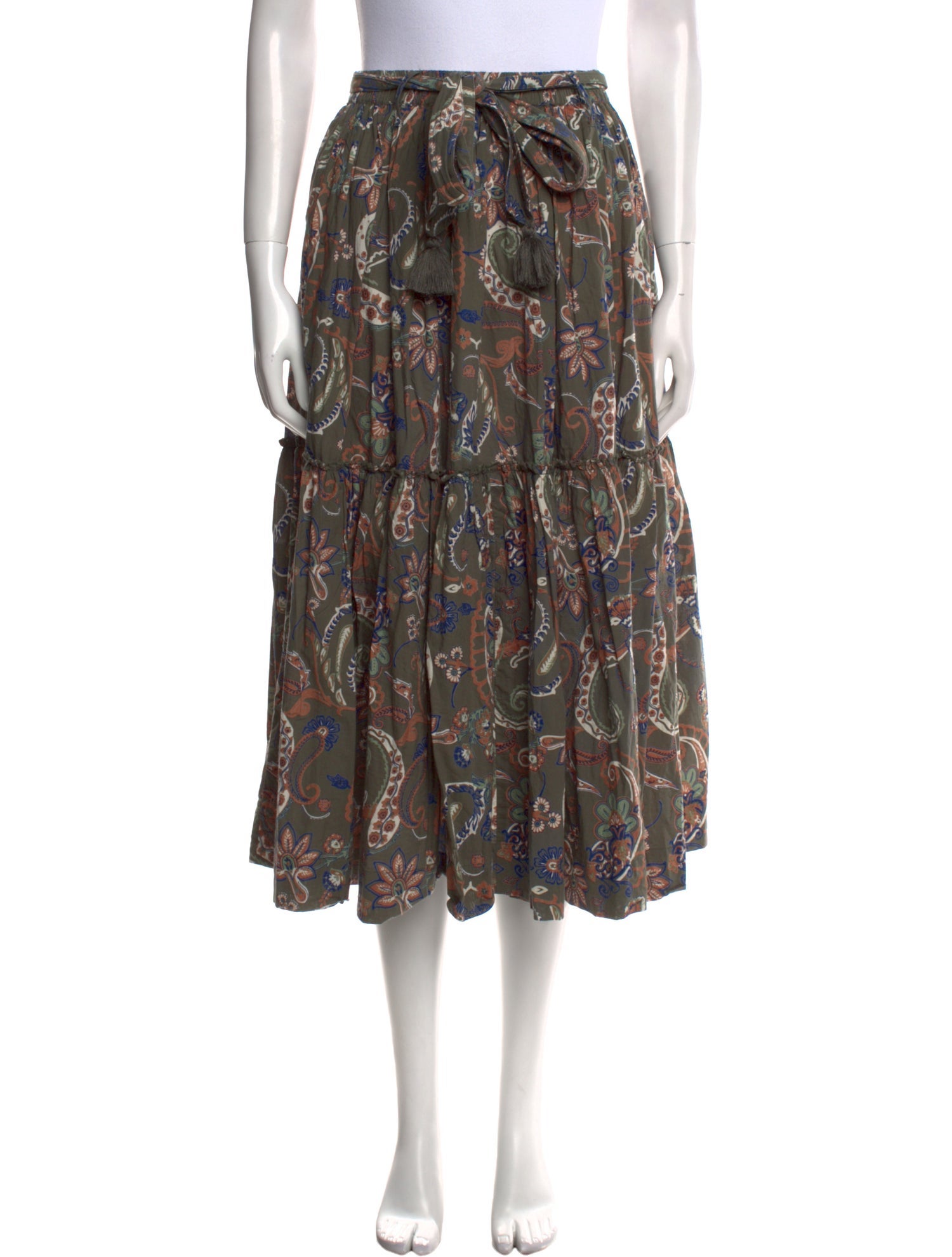 MILLE Paisley Print Midi Length Skirt