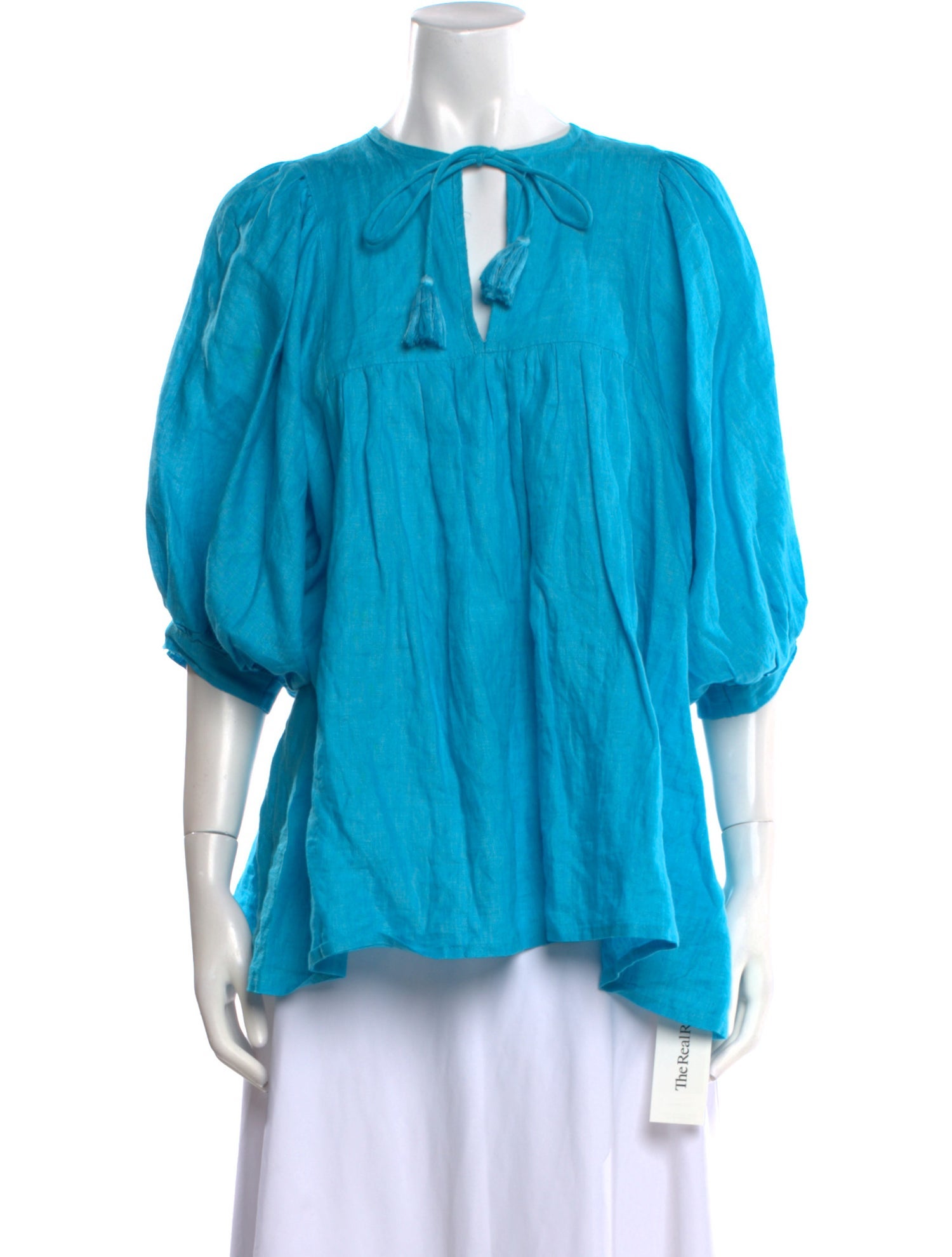 MILLE Linen Tie Neck Tunic