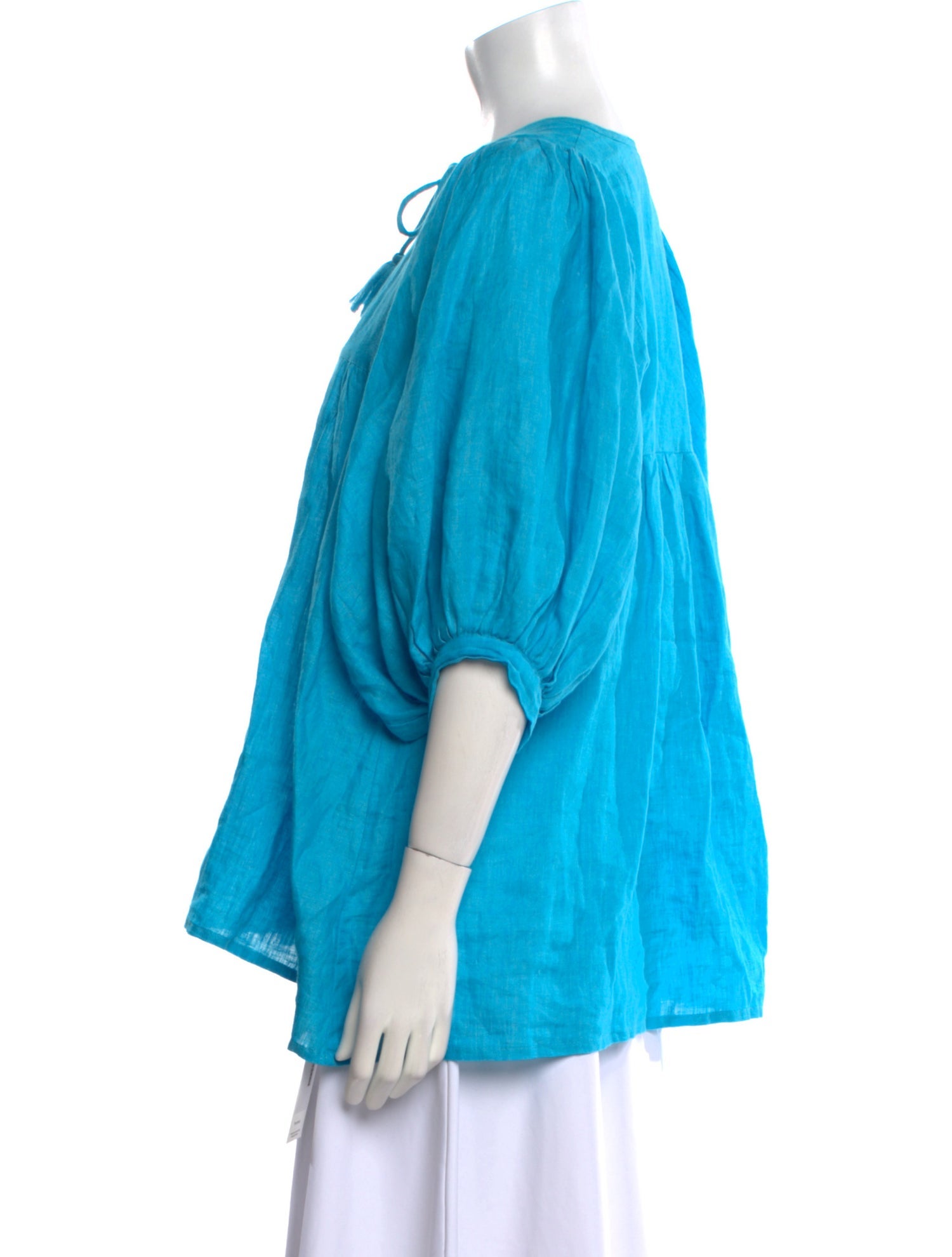 MILLE Linen Tie Neck Tunic