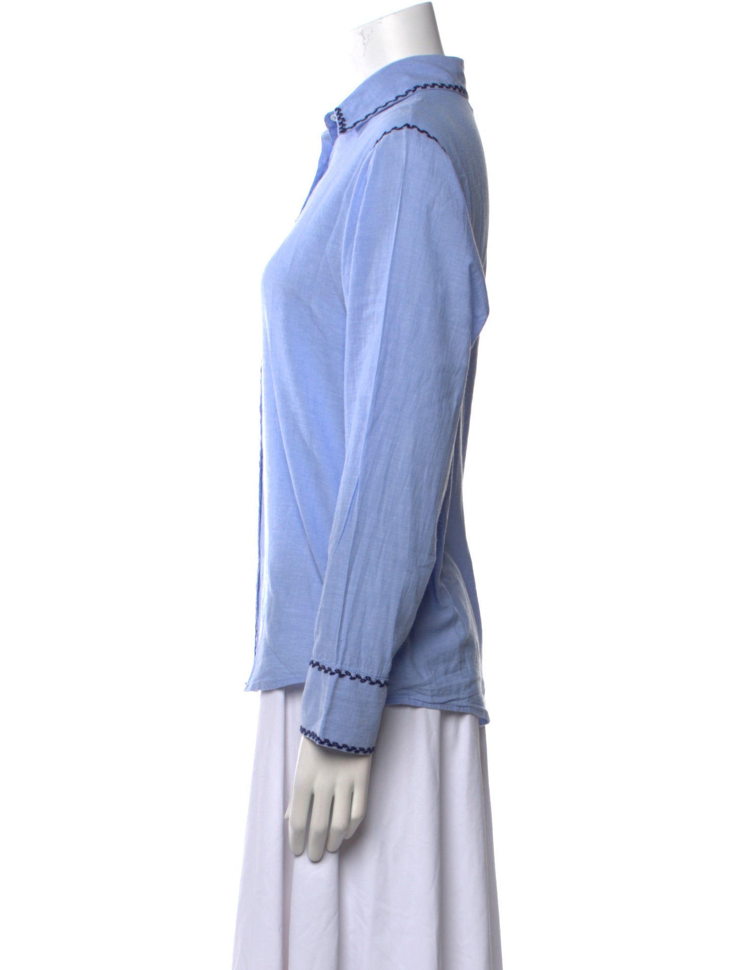 MILLE Long Sleeve Button-Up Top