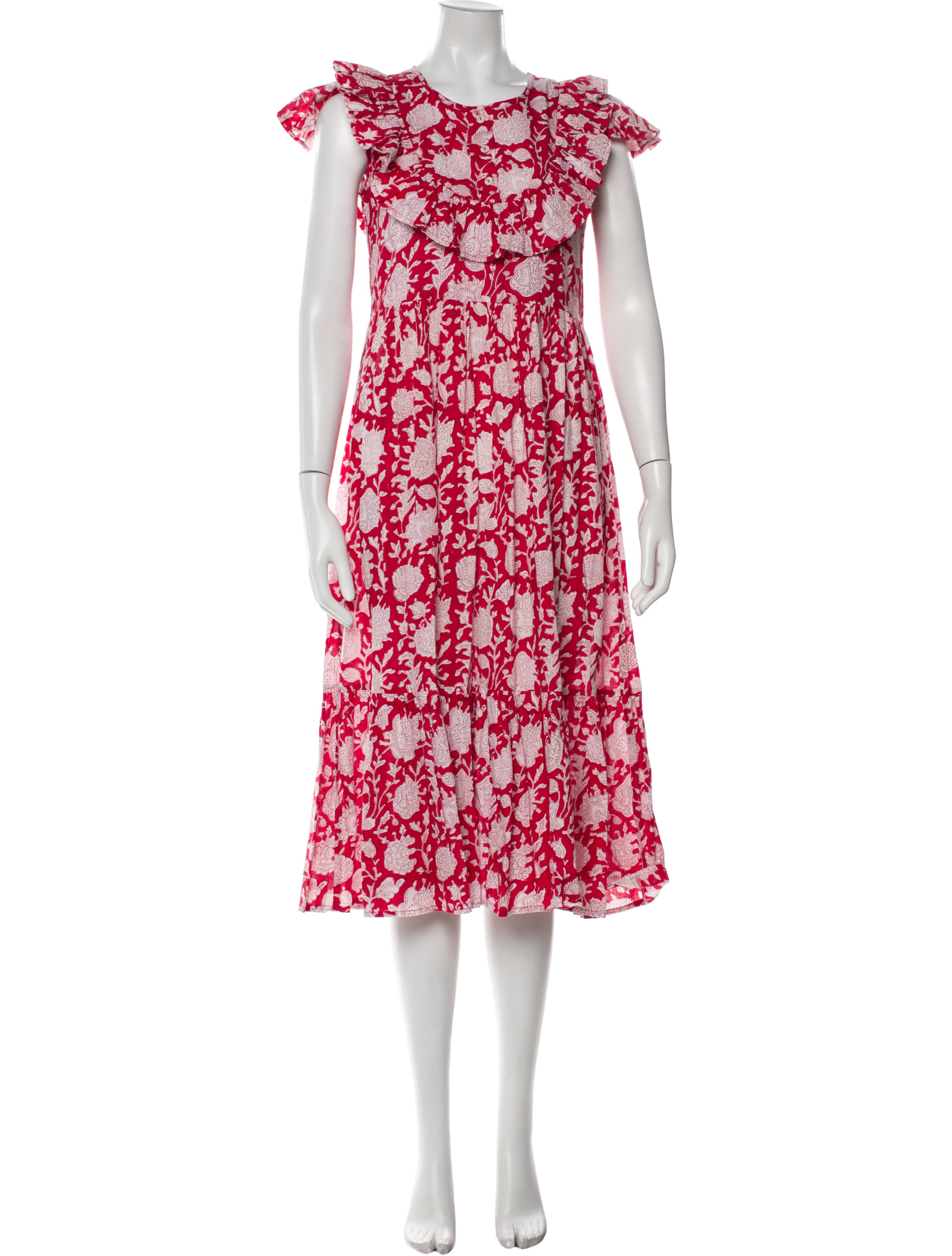 MILLE Floral Print Midi Length Dress