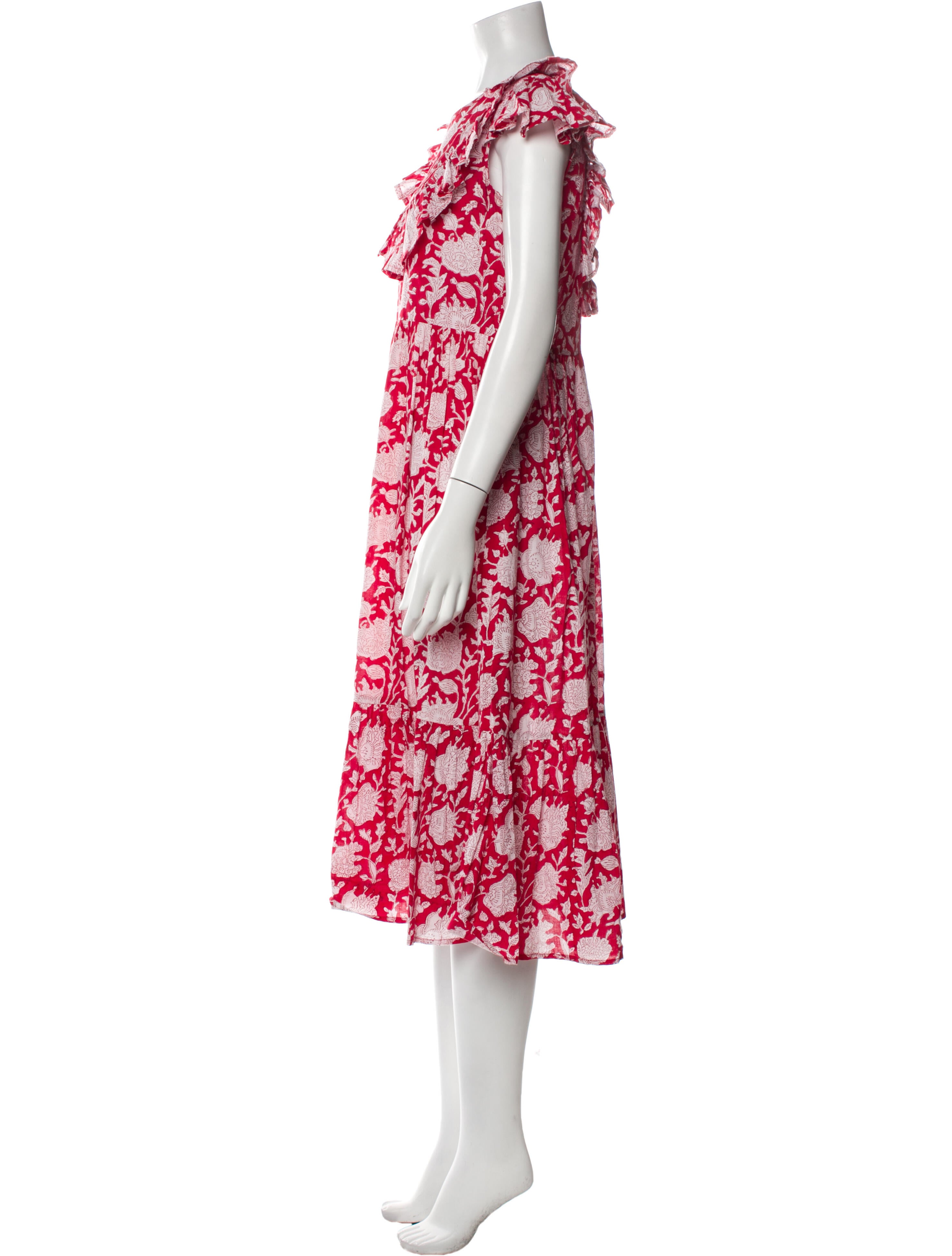 MILLE Floral Print Midi Length Dress