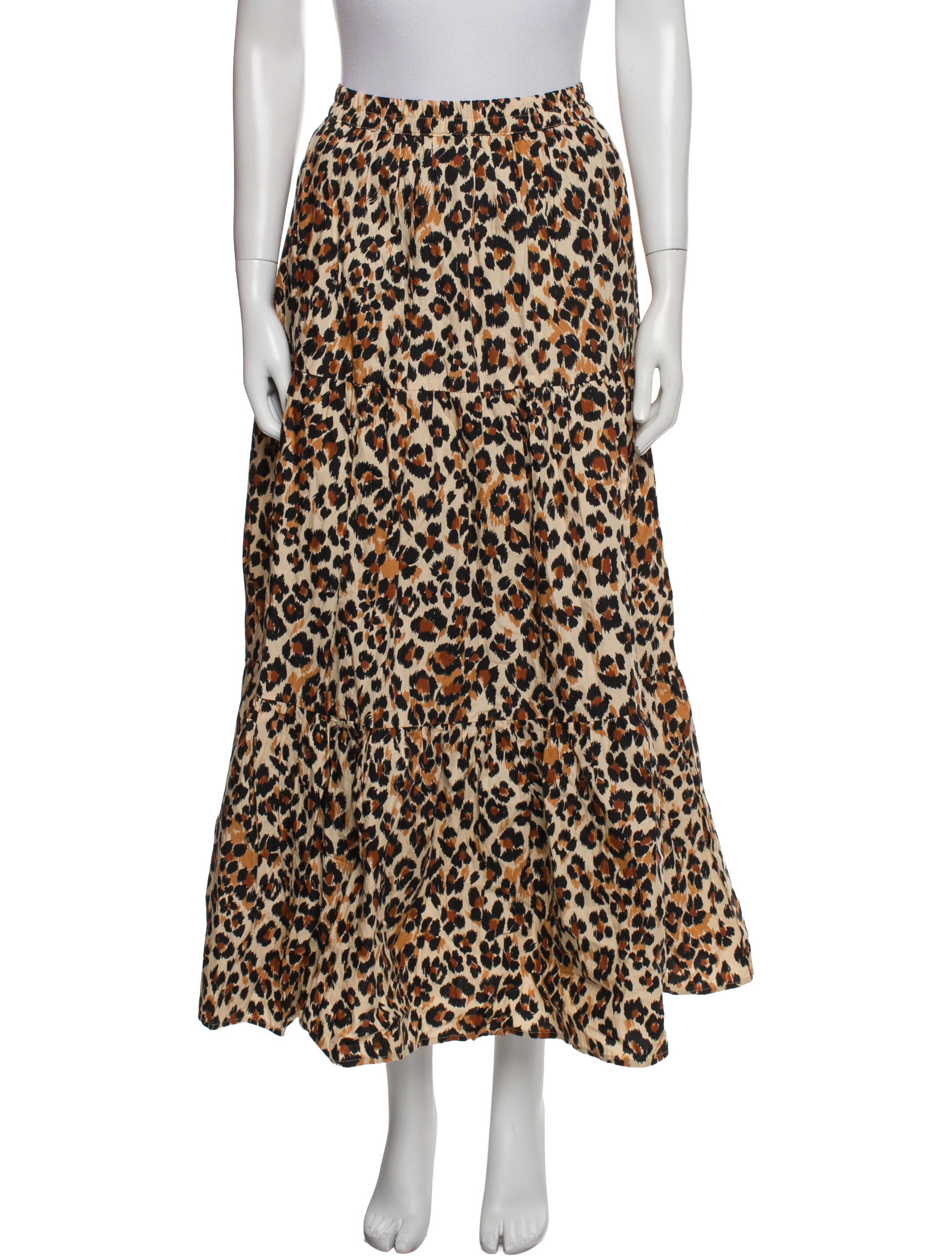 MILLE Animal Print Midi Length Skirt