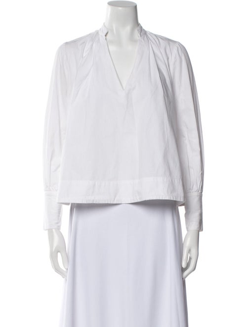 MILLE V-Neck Three-Quarter Sleeve Crop Top