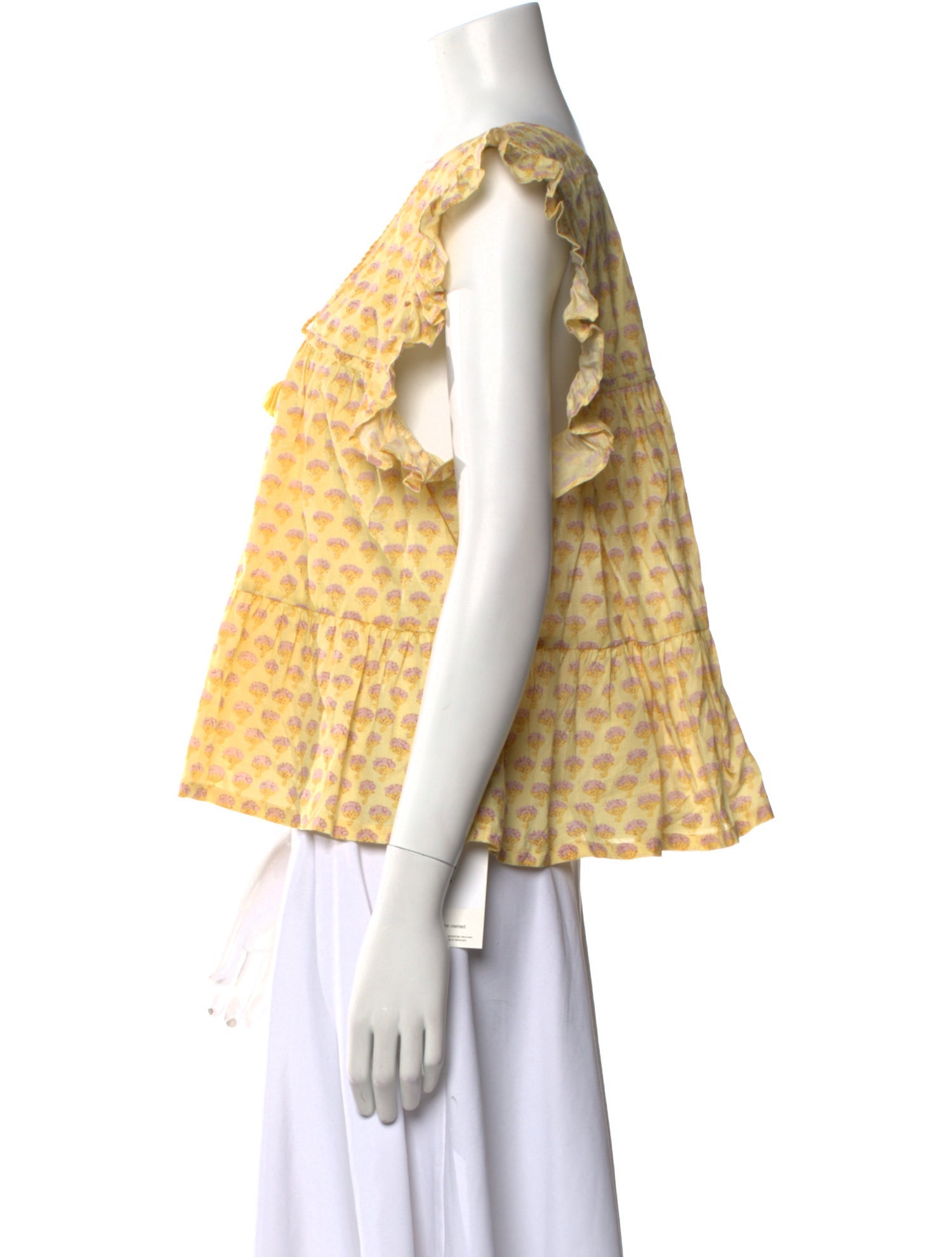 MILLE Printed Square Neckline Blouse w/ Tags