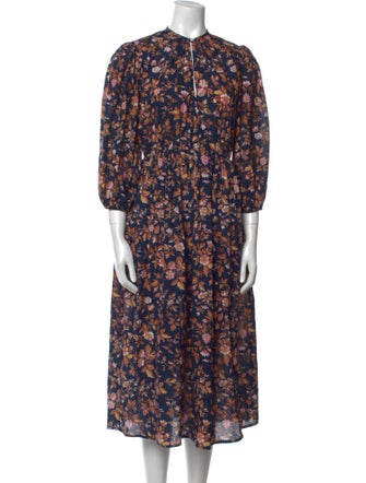 MILLE Floral Print Midi Length Dress