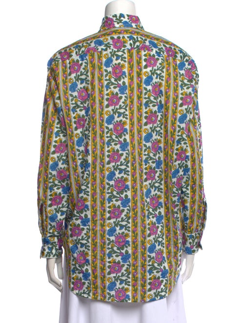 MILLE Printed Long Sleeve Button-Up Top