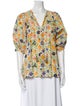 MILLE Floral Print V-Neck Blouse