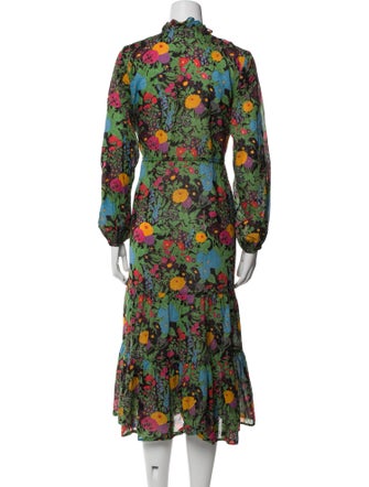 MILLE Floral Print Midi Length Dress