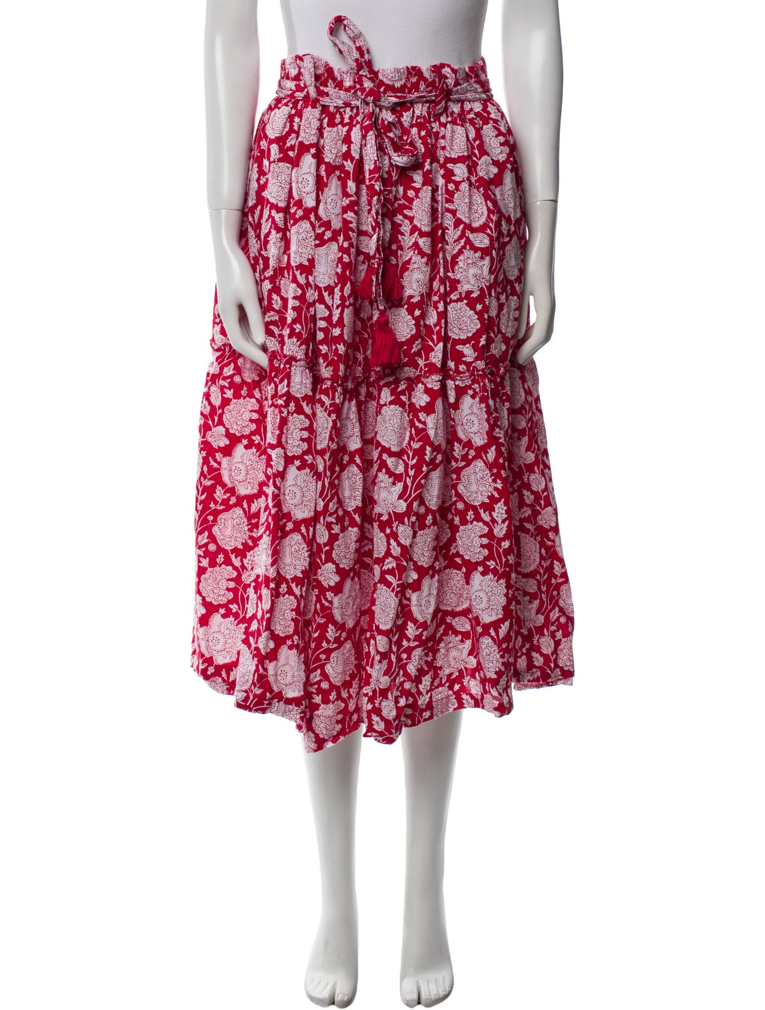 MILLE Floral Print Midi Length Skirt