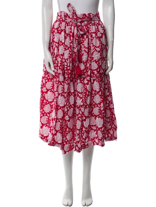MILLE Floral Print Midi Length Skirt