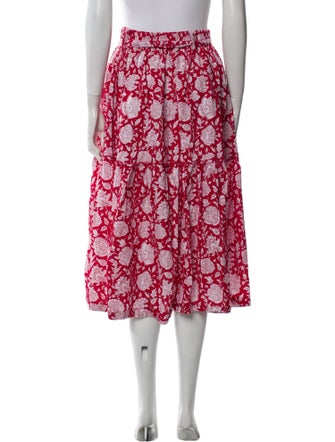MILLE Floral Print Midi Length Skirt