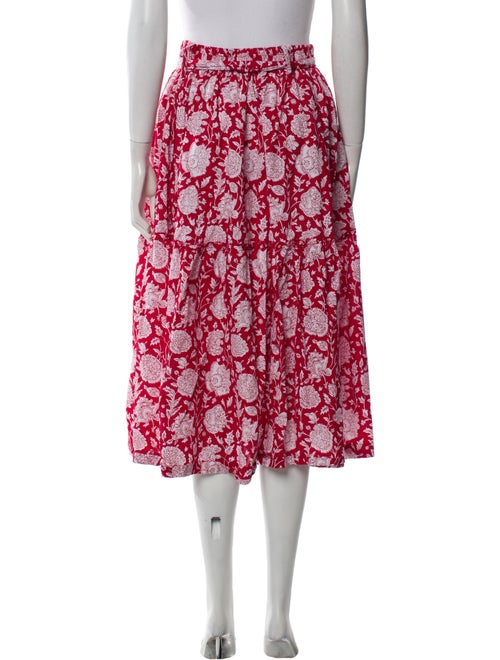 MILLE Floral Print Midi Length Skirt