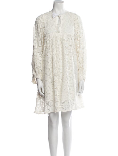 MILLE Lace Pattern Mini Dress