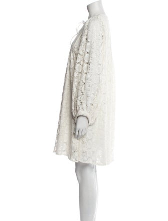 MILLE Lace Pattern Mini Dress