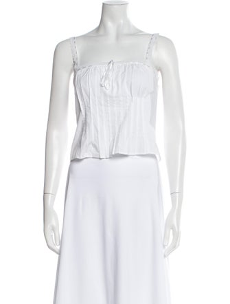 MILLE Square Neckline Sleeveless Crop Top