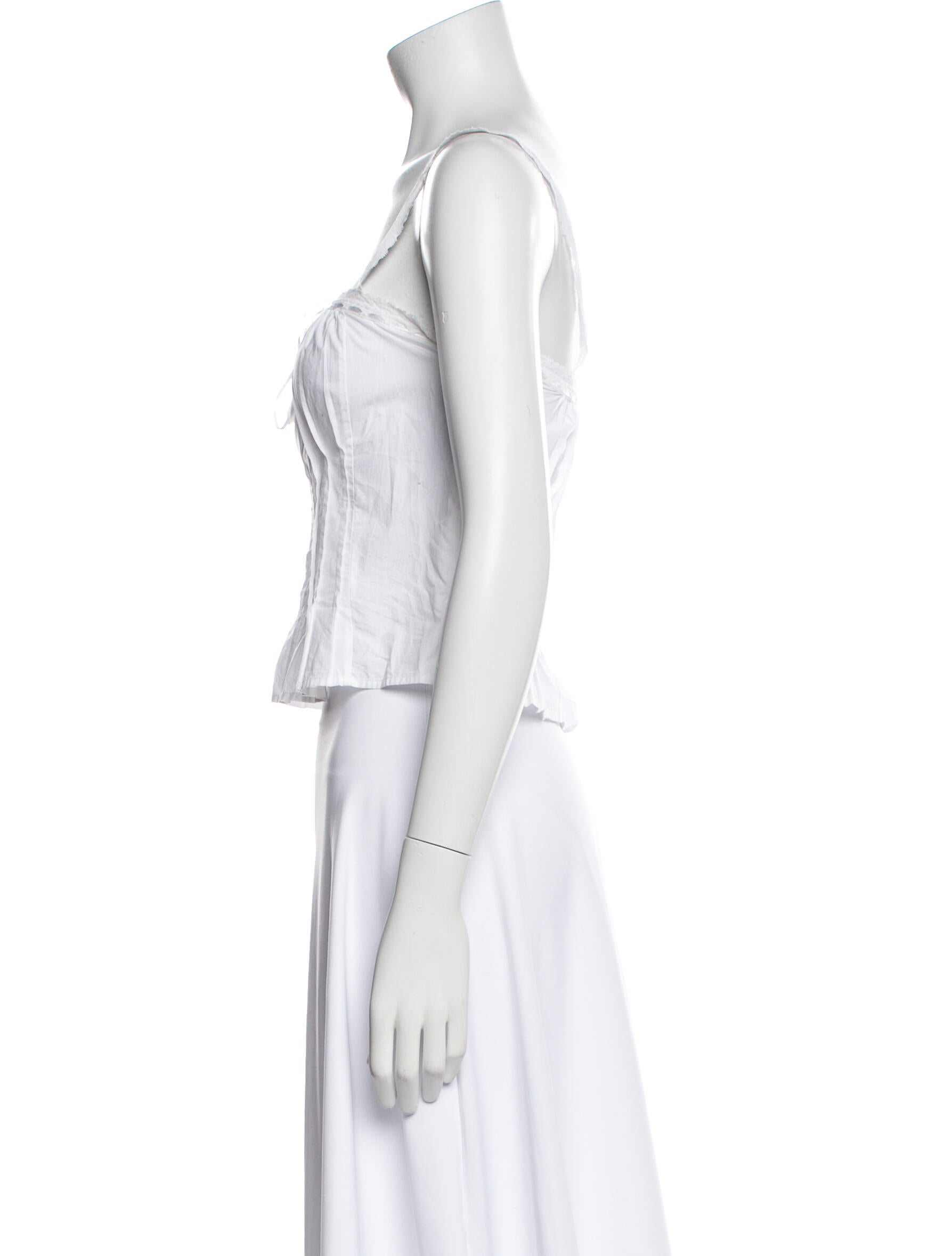 MILLE Square Neckline Sleeveless Crop Top