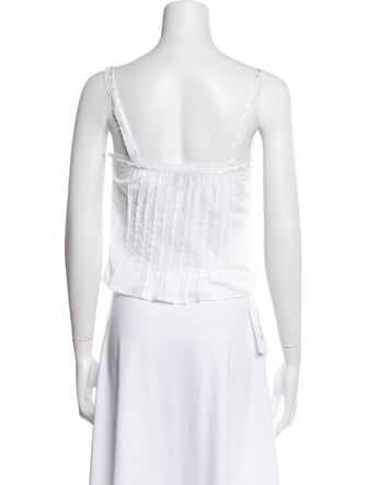 MILLE Square Neckline Sleeveless Crop Top