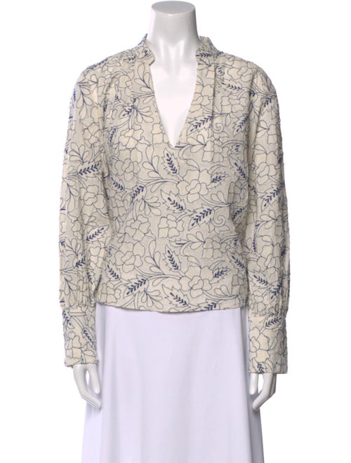 MILLE Printed V-Neck Blouse