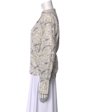 MILLE Printed V-Neck Blouse