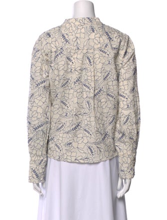 MILLE Printed V-Neck Blouse