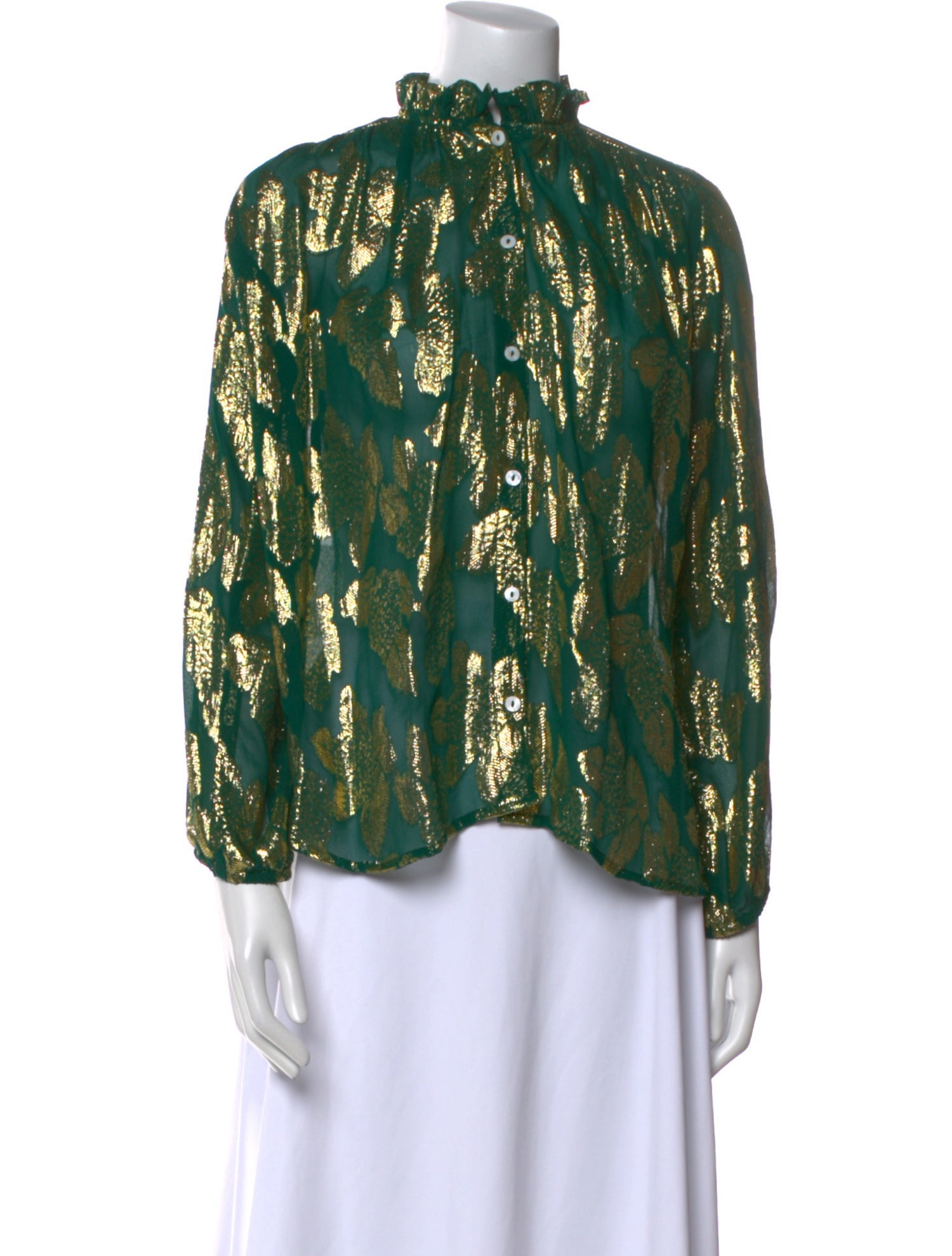 MILLE Silk Printed Blouse