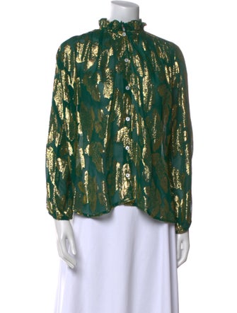 MILLE Silk Printed Blouse