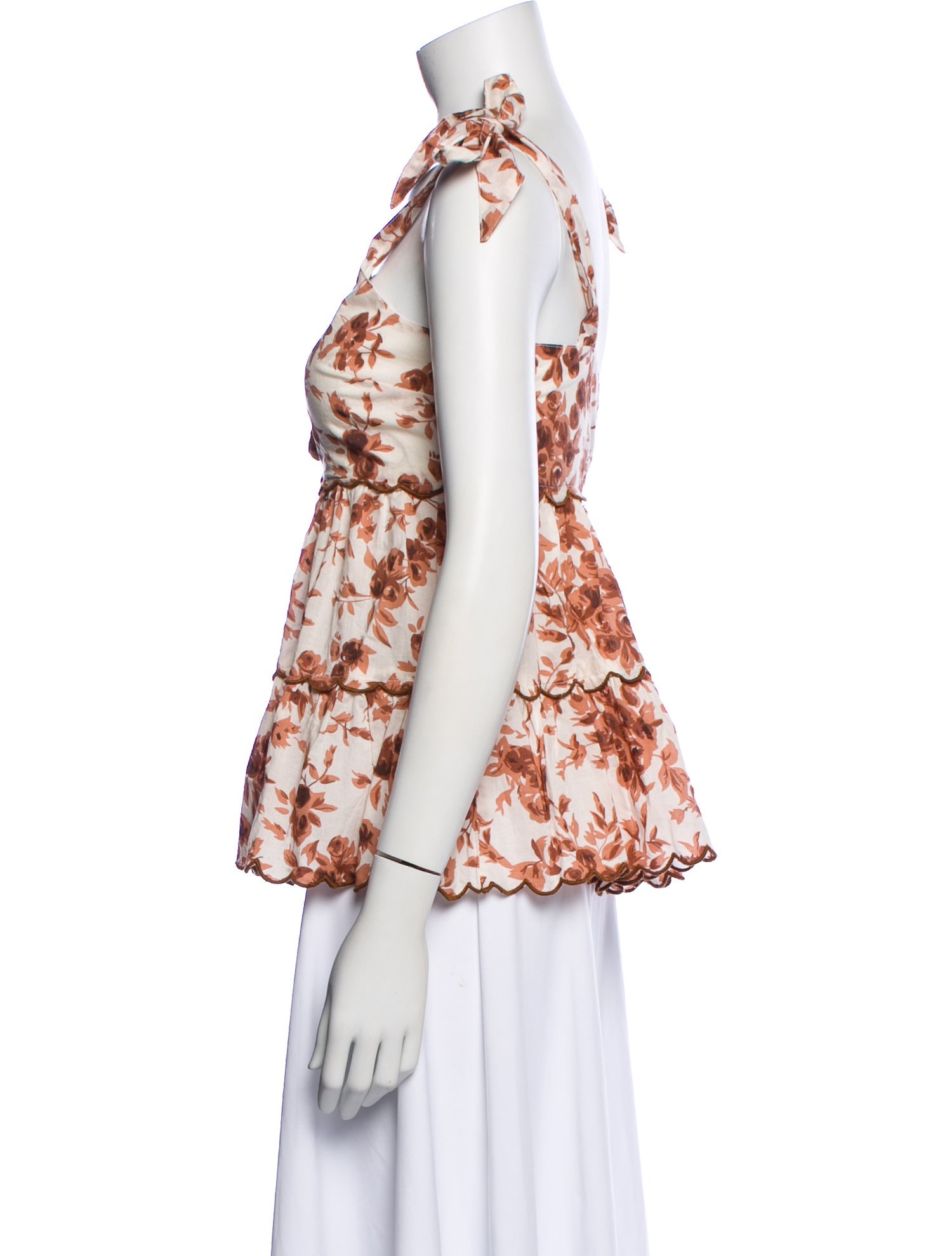 MILLE Floral Print Square Neckline Top w/ Tags