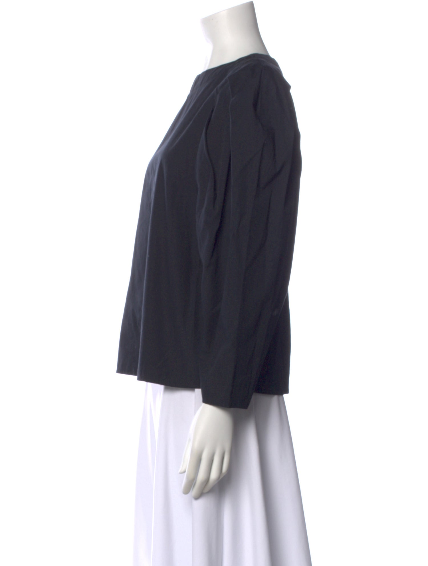 MILLE Crew Neck Long Sleeve Blouse