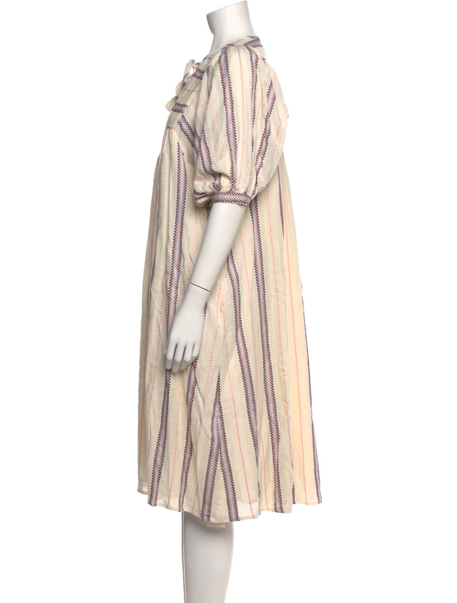 MILLE Striped Midi Length Dress