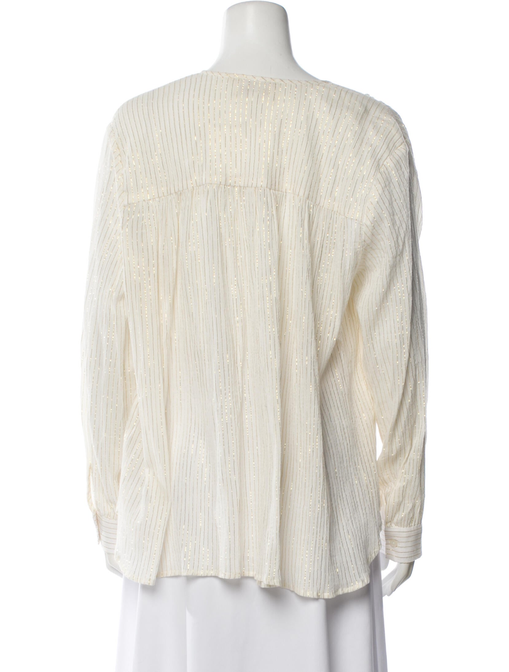 MILLE Striped Long Sleeve Blouse