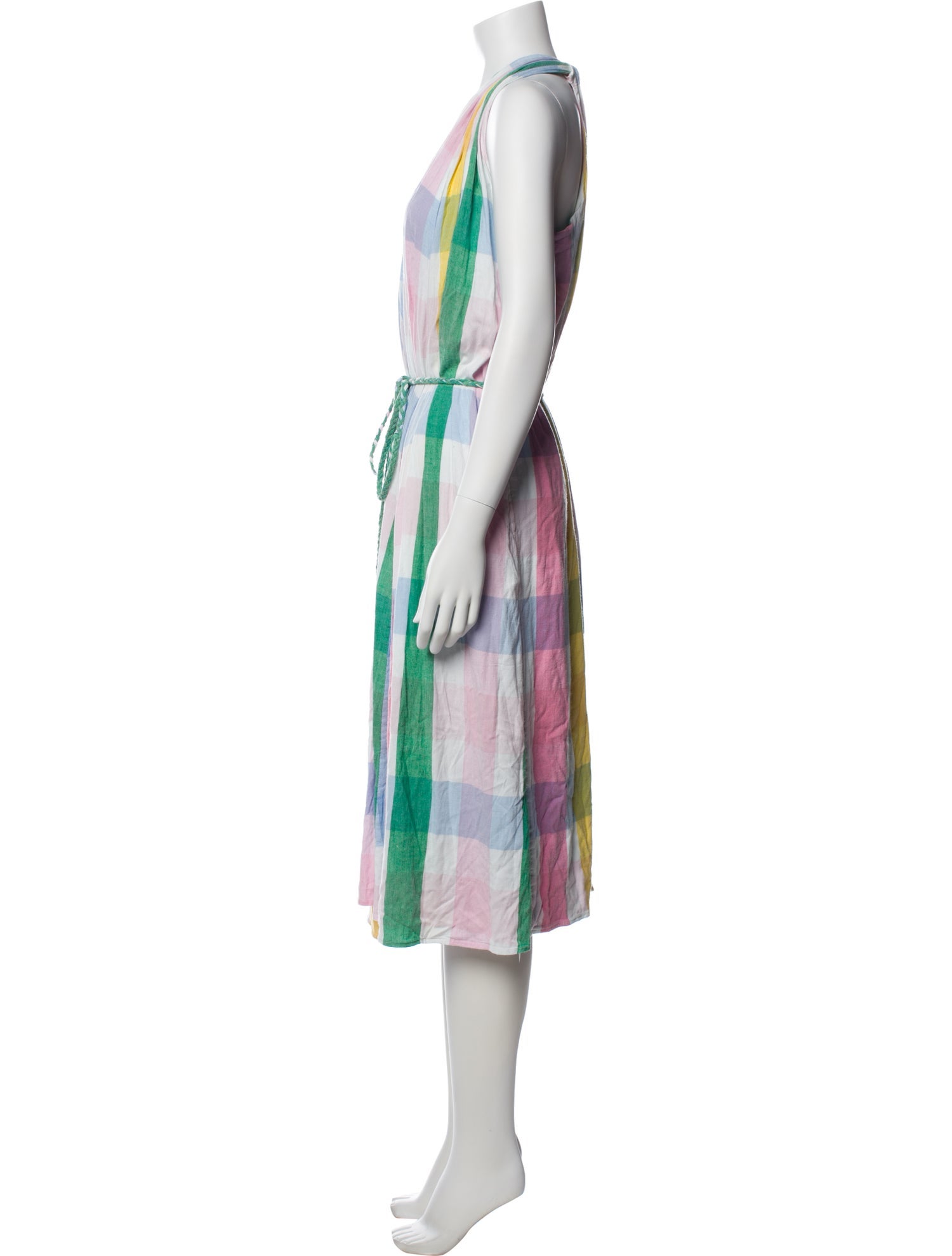 MILLE Plaid Print Long Dress