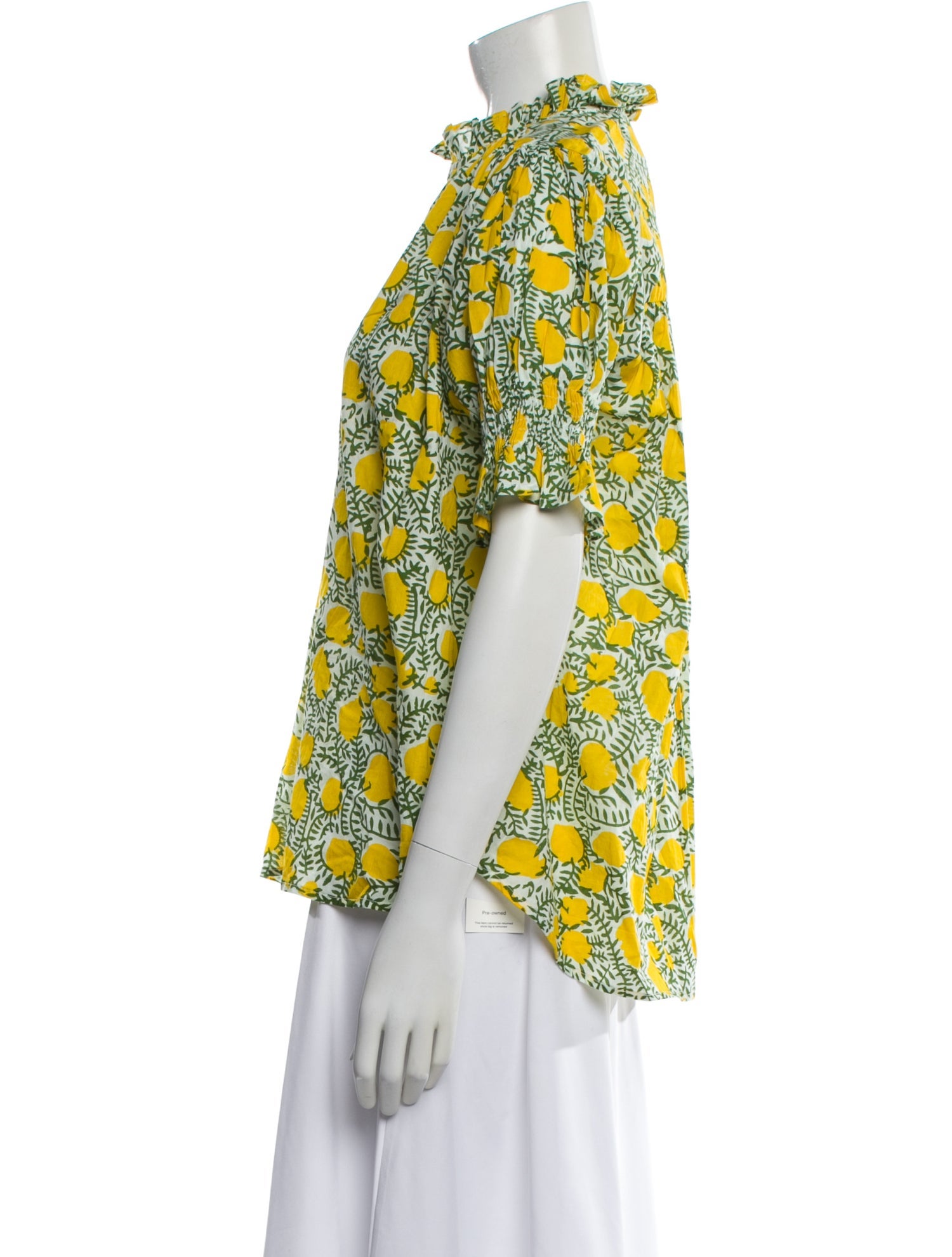 MILLE Floral Print Short Sleeve Blouse