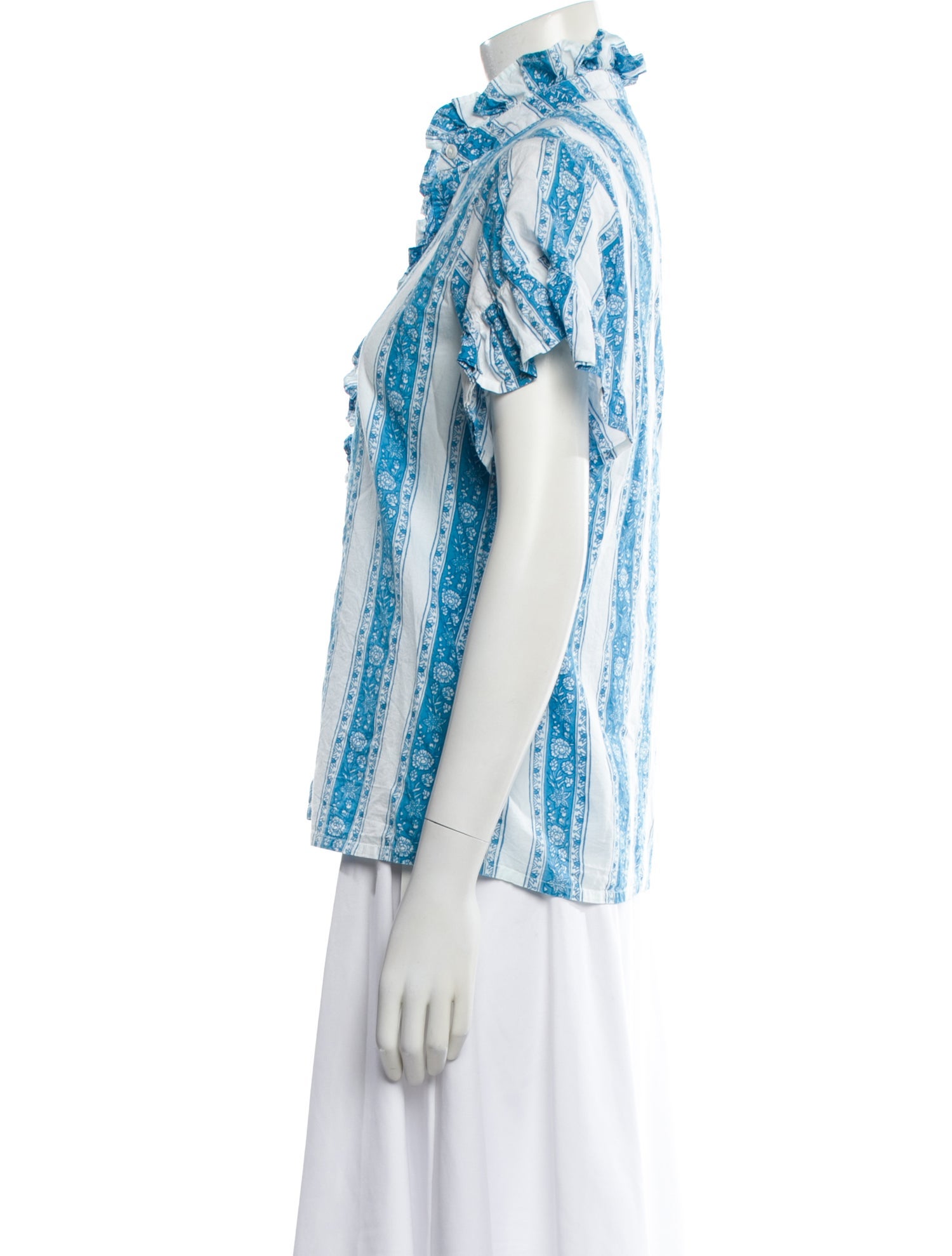 MILLE Floral Print Short Sleeve Blouse