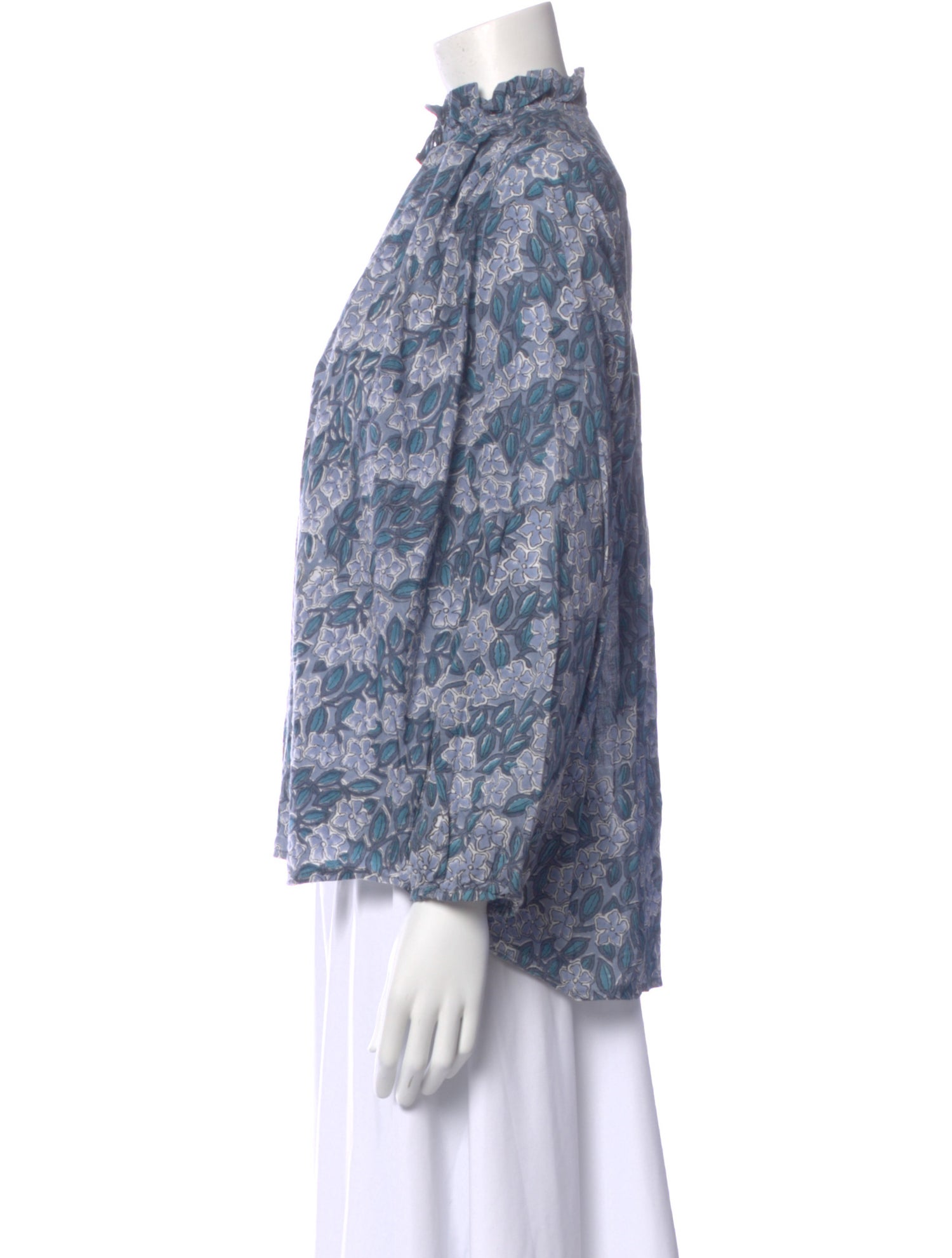 MILLE Floral Print Long Sleeve Blouse