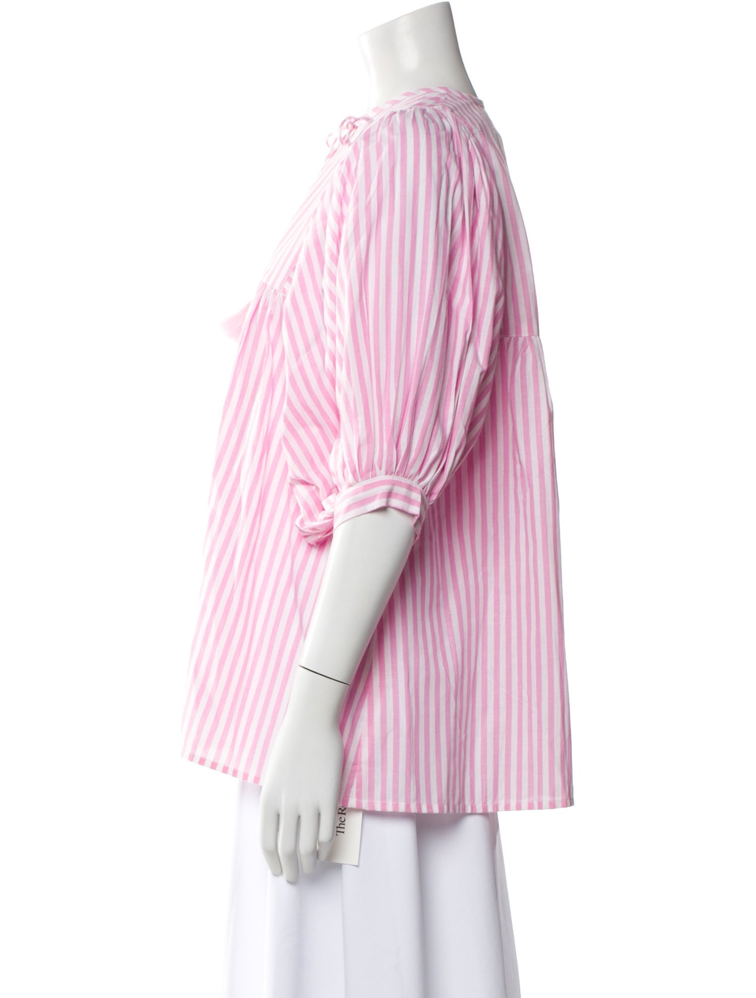 MILLE Striped Tie Neck Tunic