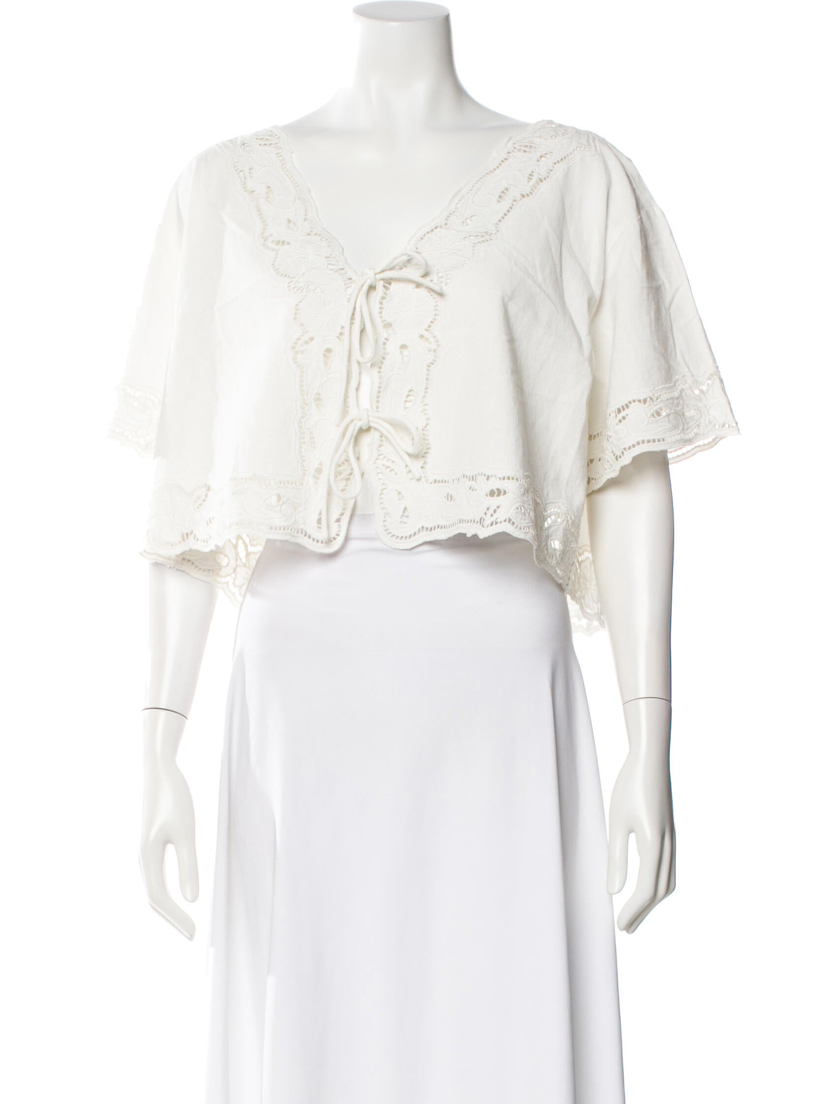 MILLE Lace Pattern V-Neck Top w/ Tags