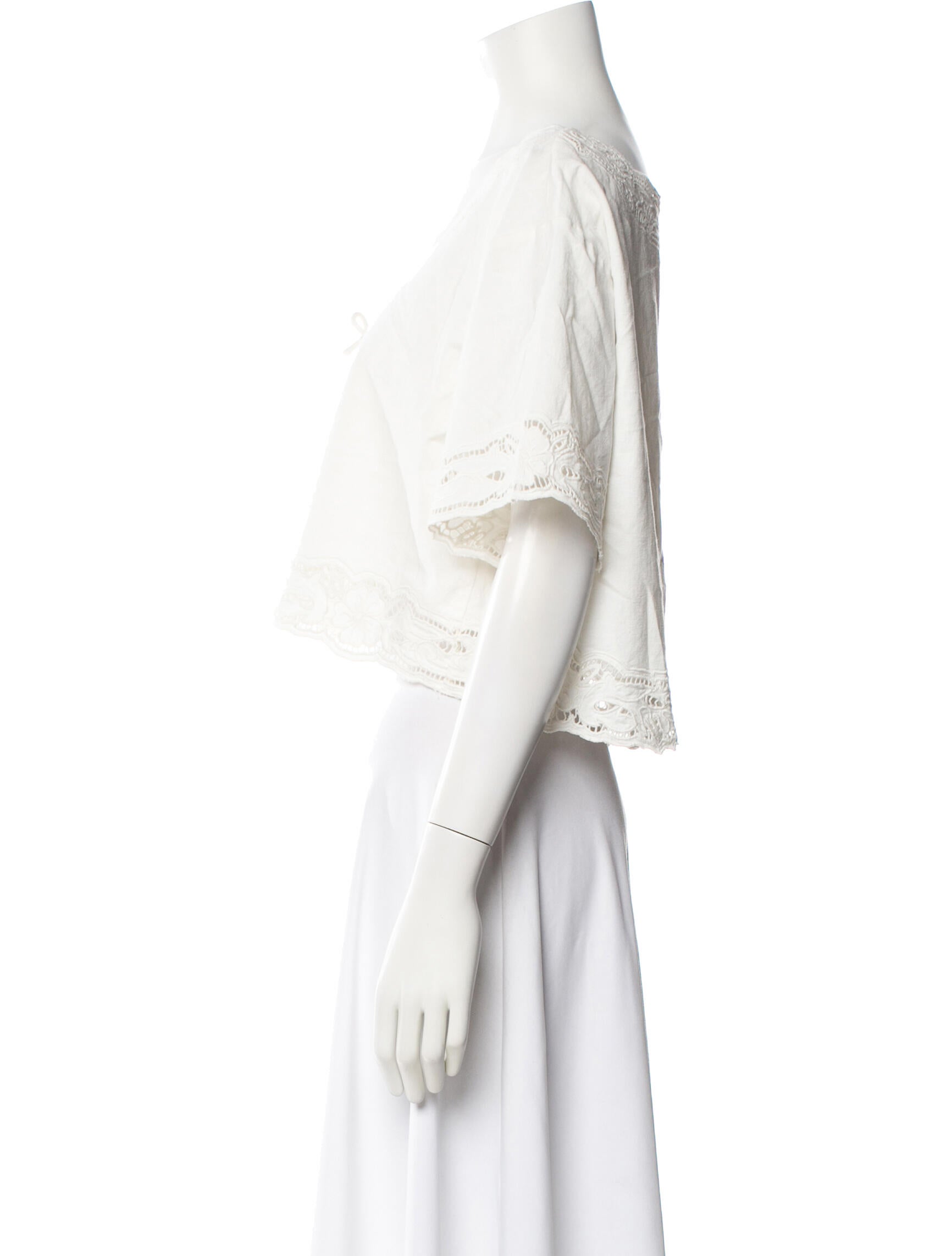 MILLE Lace Pattern V-Neck Top w/ Tags