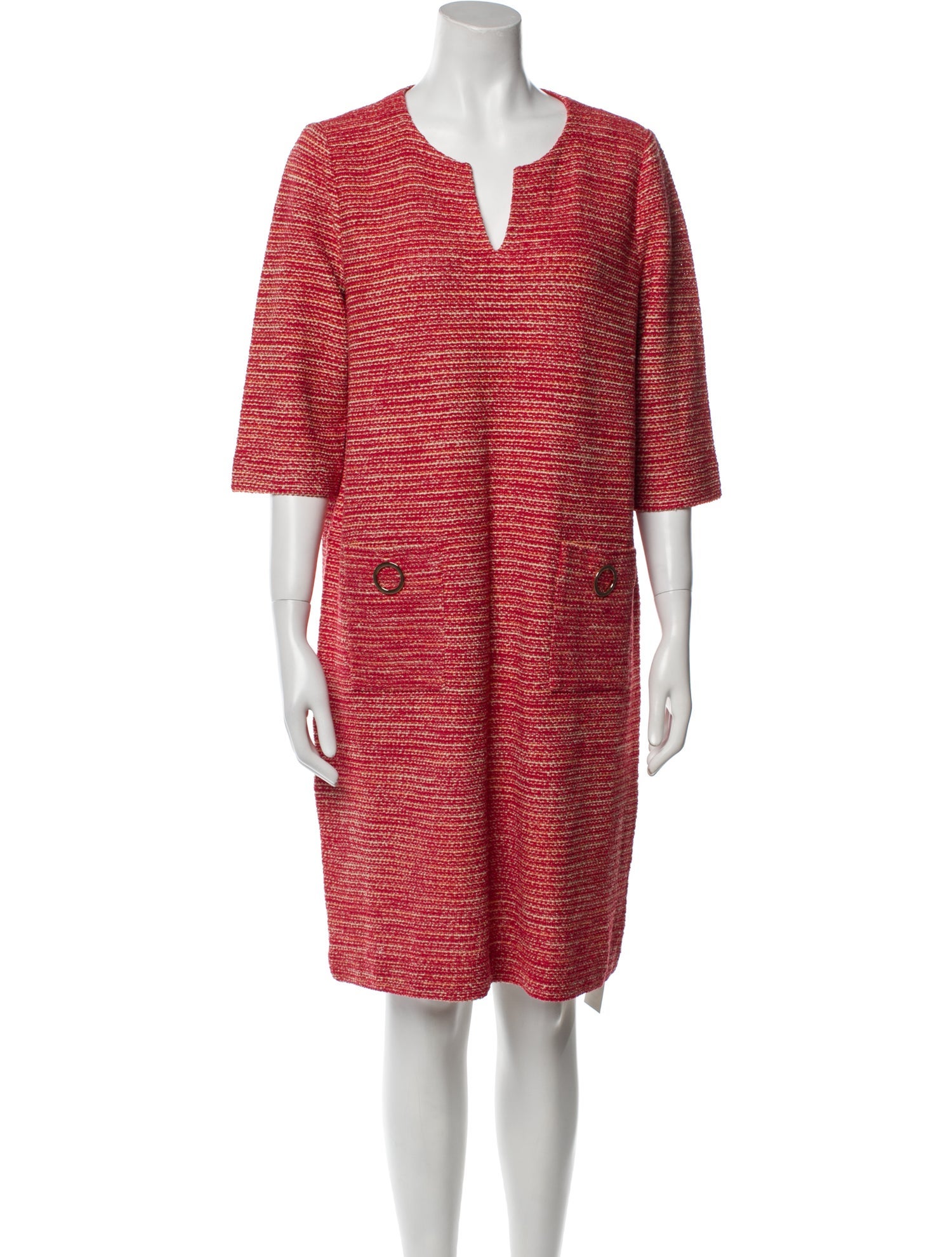 Misook V-Neck Knee-Length Dress