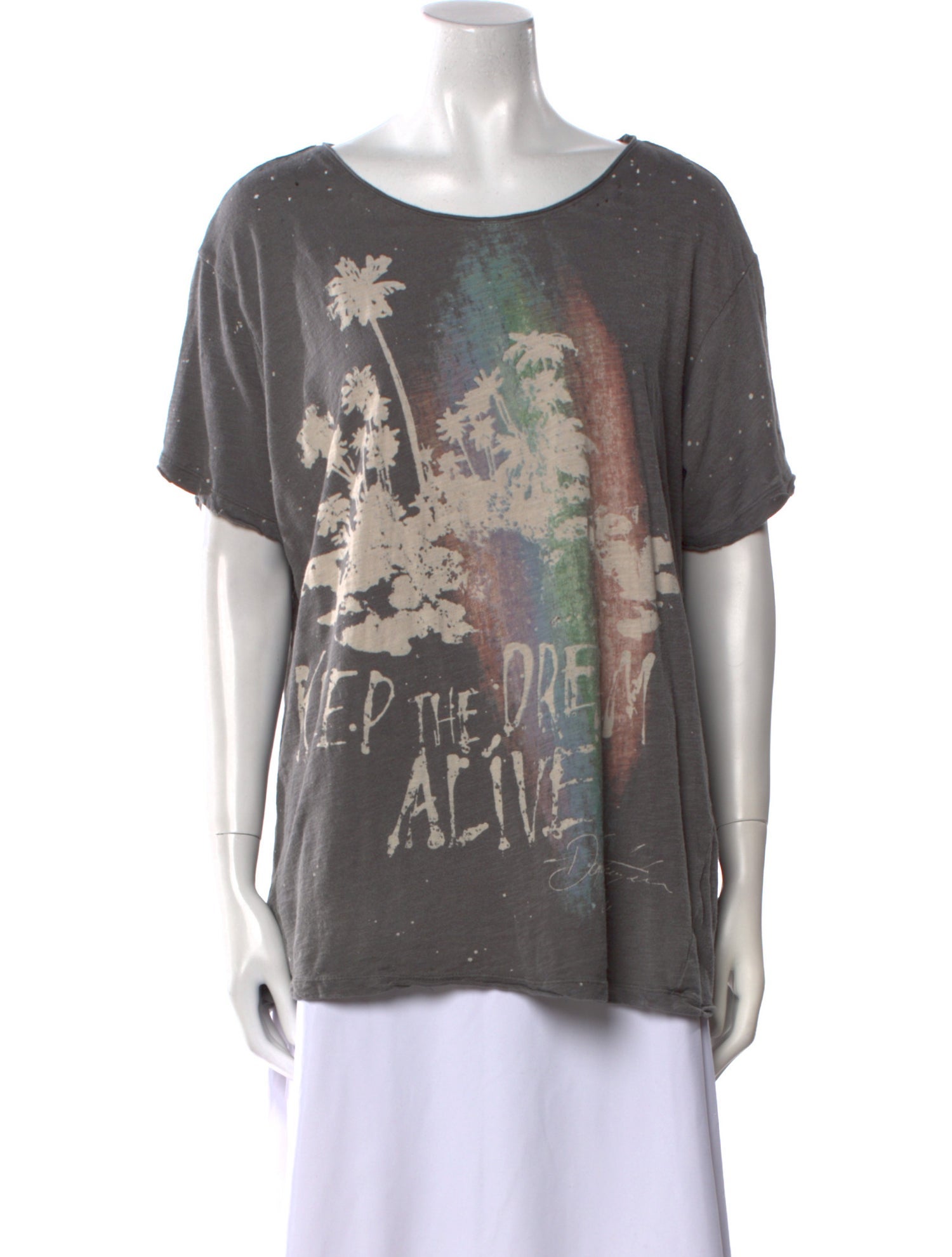 Magnolia Pearl Graphic Print Scoop Neck T-Shirt