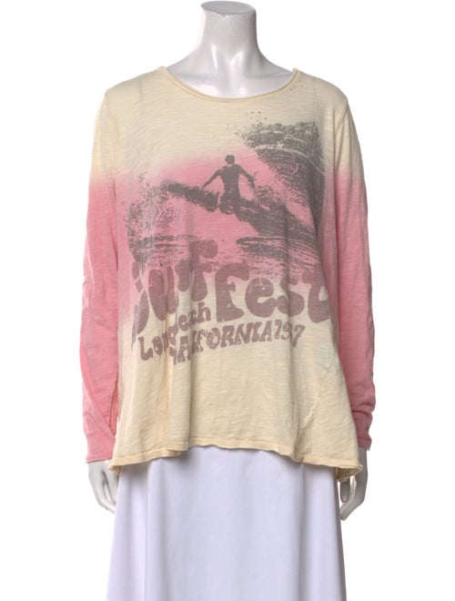 Magnolia Pearl Graphic Print Scoop Neck Sweatshirt